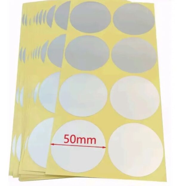Stickers Plateados x 64